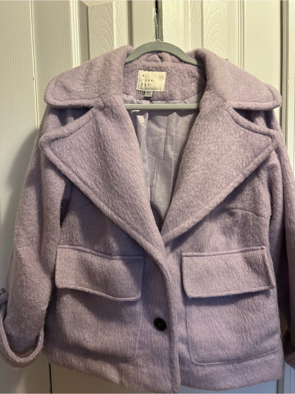 A New Day Lavender Wool-Blend Peacoat